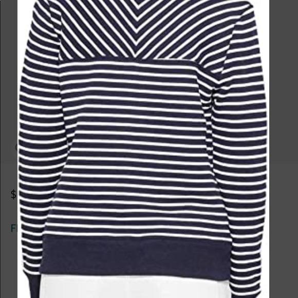 A New Day Women's Striped Long Sleeve V-Neck Pullover sz M - Picture 2 of 8